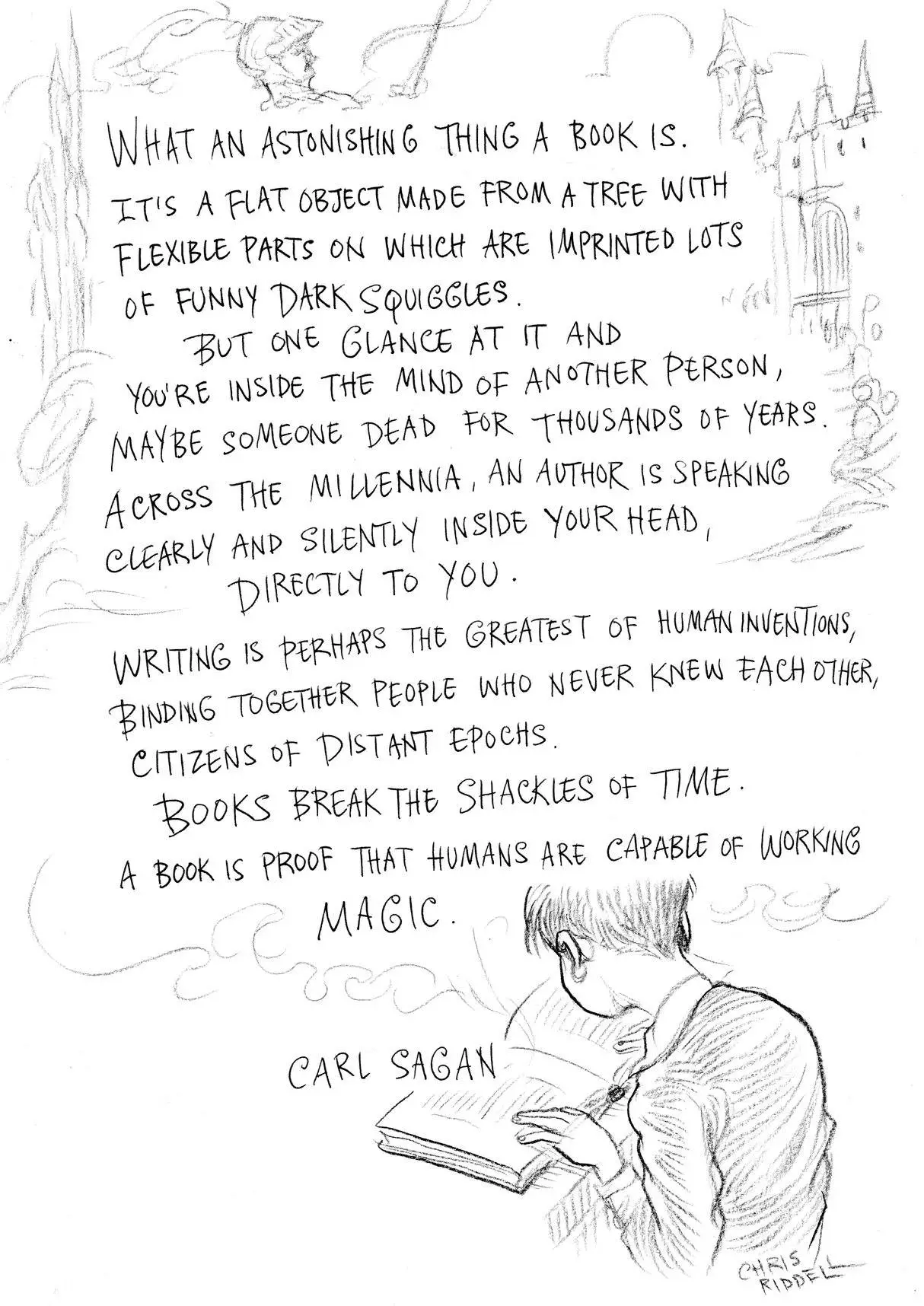Carl Sagan on writing and books