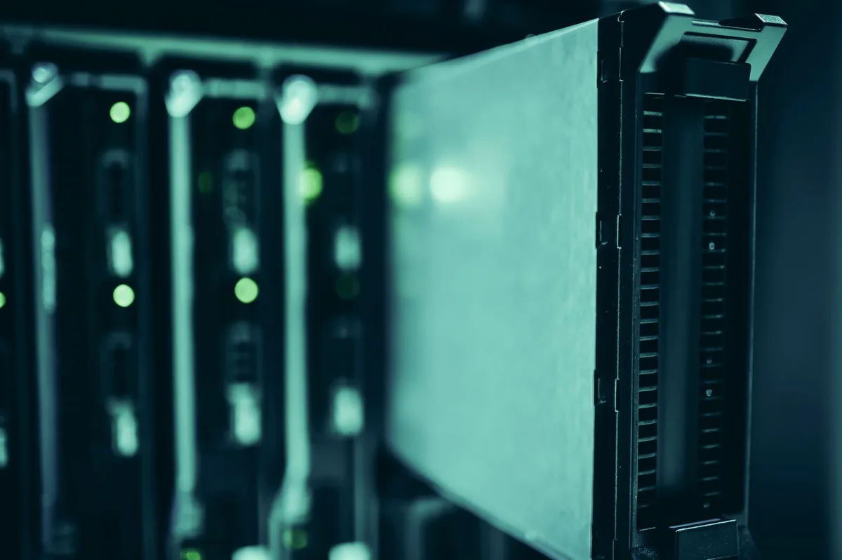 Server racks in a data center