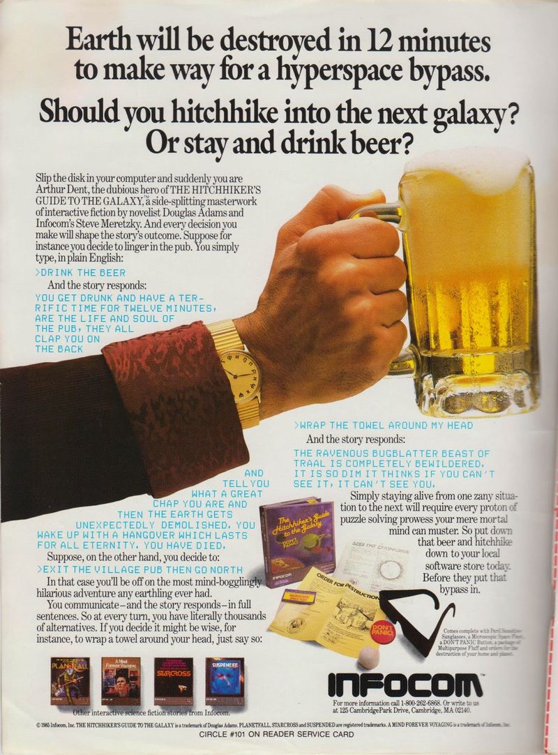 The Hitchhikers’ Guide to the Galaxy original ad