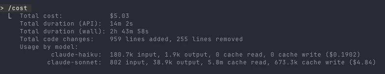 The total cost of the experiment was $5